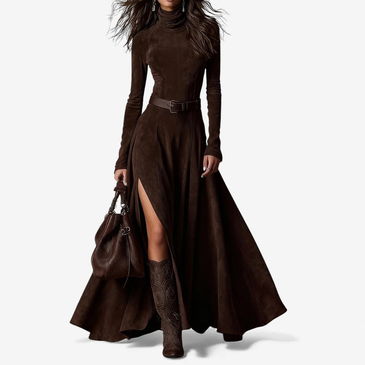 ZAIRA™ | Lange Jurk met Elegante Taille en Vloeiende Beweging voor Dag en Avond
