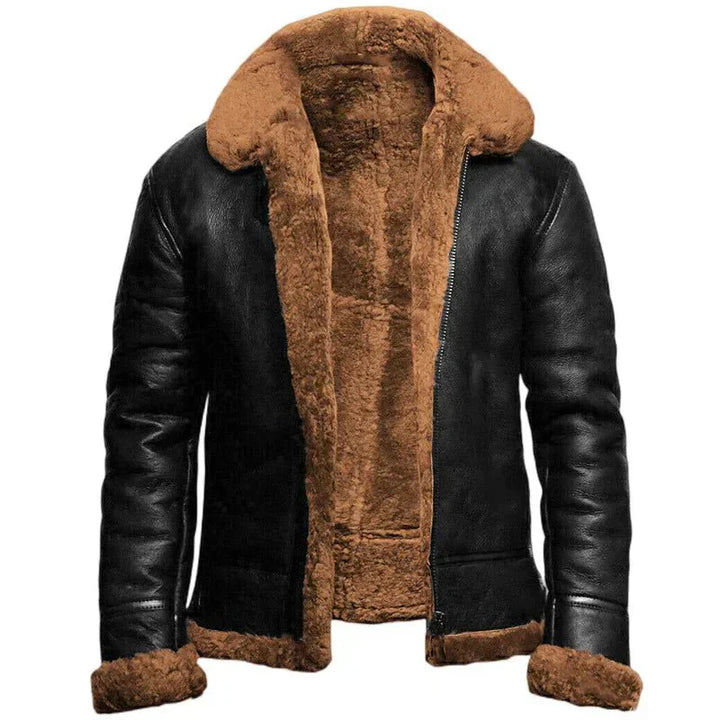 KAY | Elegante en warme leren jas
