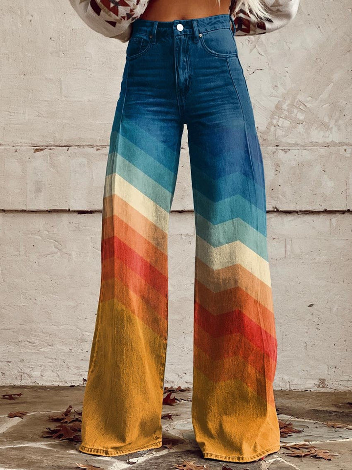 LÍA | Elegante en Moderne Retro Zigzag Broek