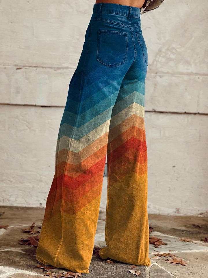 LÍA | Elegante en Moderne Retro Zigzag Broek