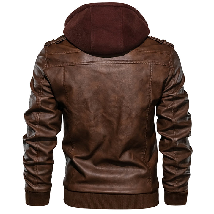 DELTA™ | Capuchon & Warmte Leren Jas