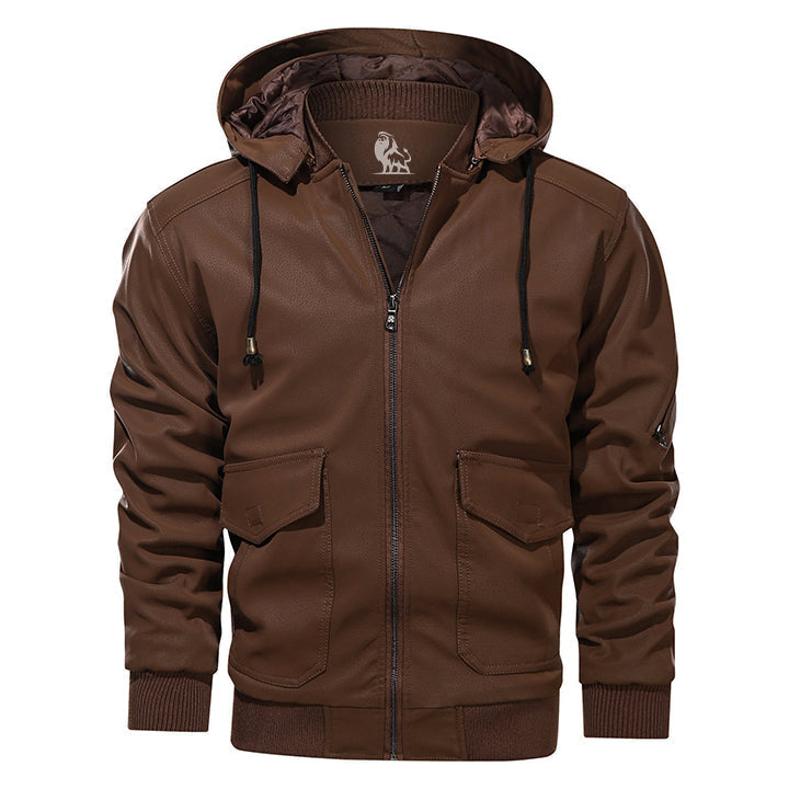 GLACIER™ | Chaleur Leren Jas met Capuchon
