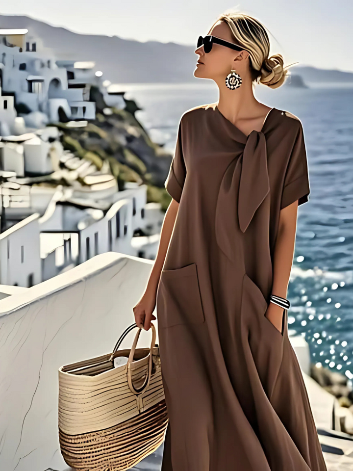 OLIVIA™ | Elegante Jurk met Zakken en Comfortabele Zomerstijl