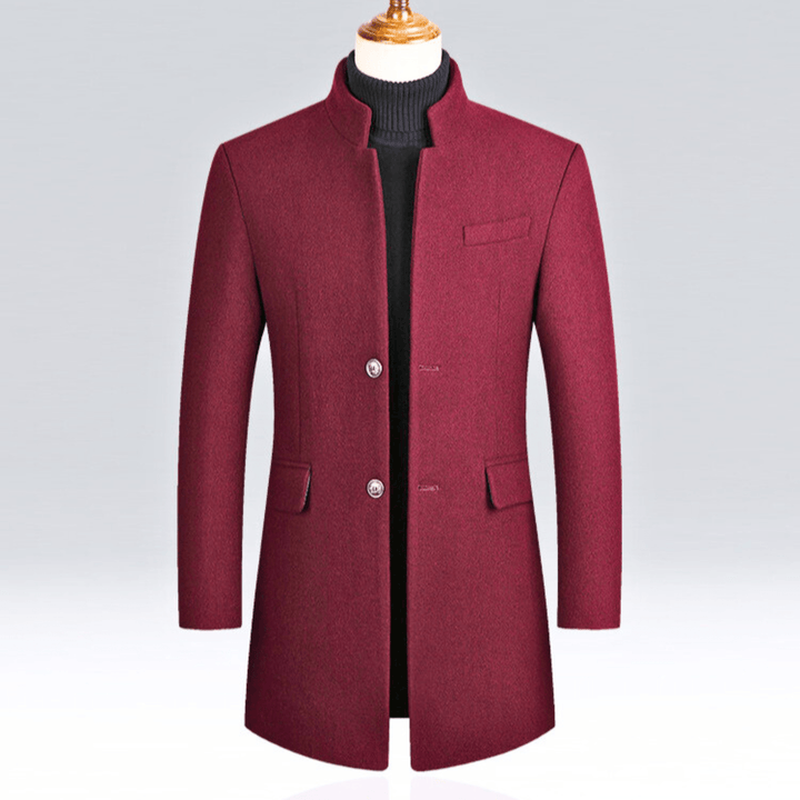 DYLAN | Herenjas Slim Fit met Mandarijnkraag en Tijdloze Elegantie voor Koude Dagen