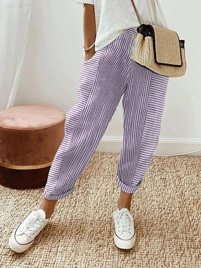 VANESSA | Elegante en Casual Gestreepte Broek