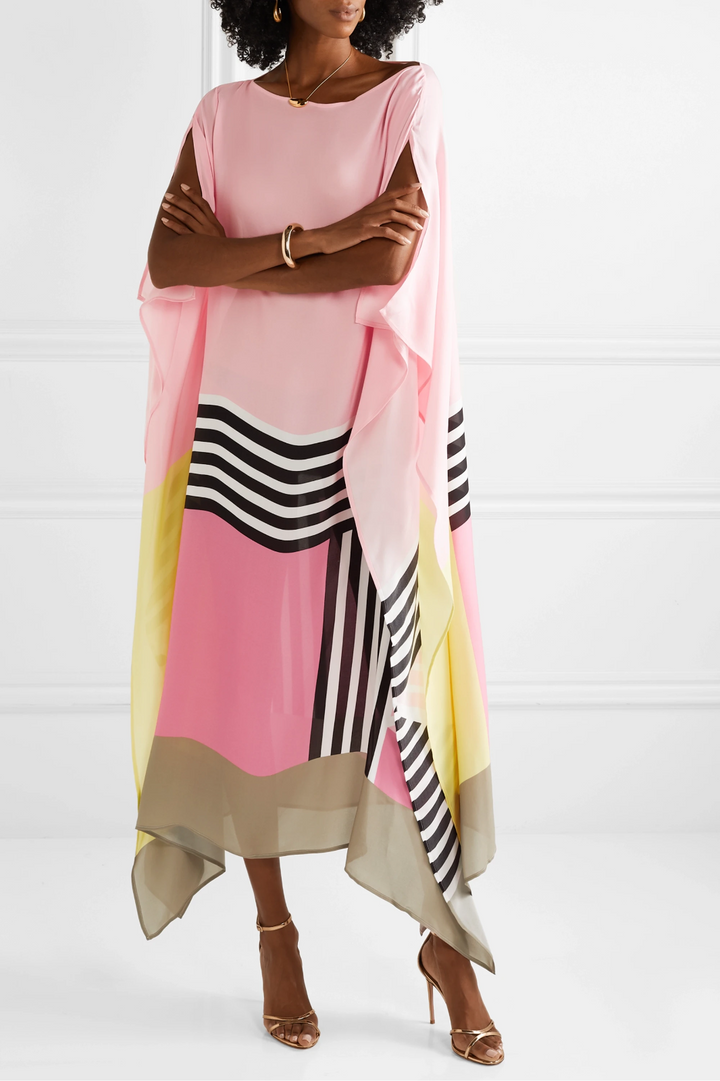 JADA | Boho Chic Caftan met Grafische Print