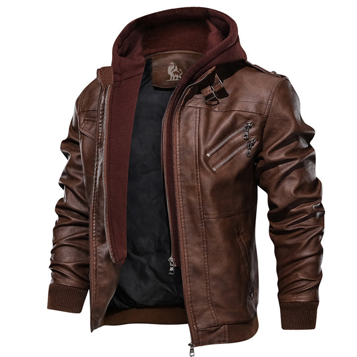 DELTA™ | Capuchon & Warmte Leren Jas