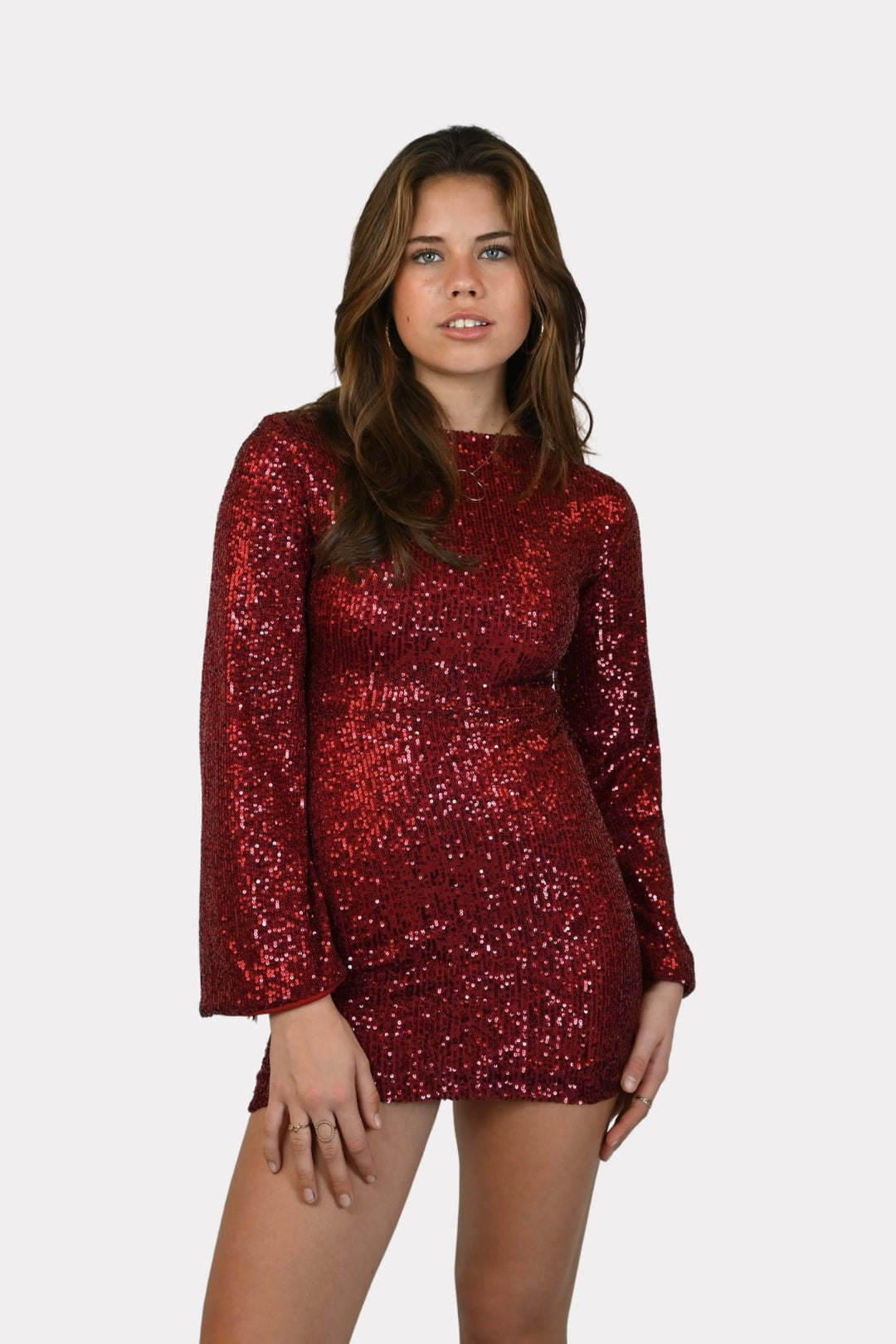 Shine dress - bordeaux