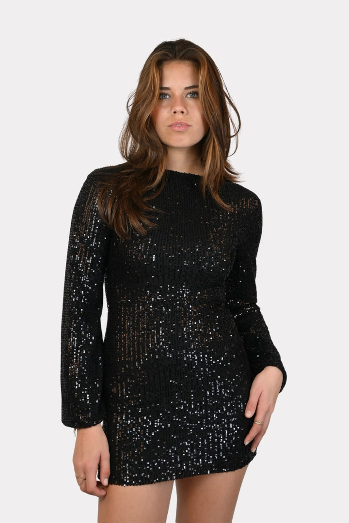 Shine dress - zwart