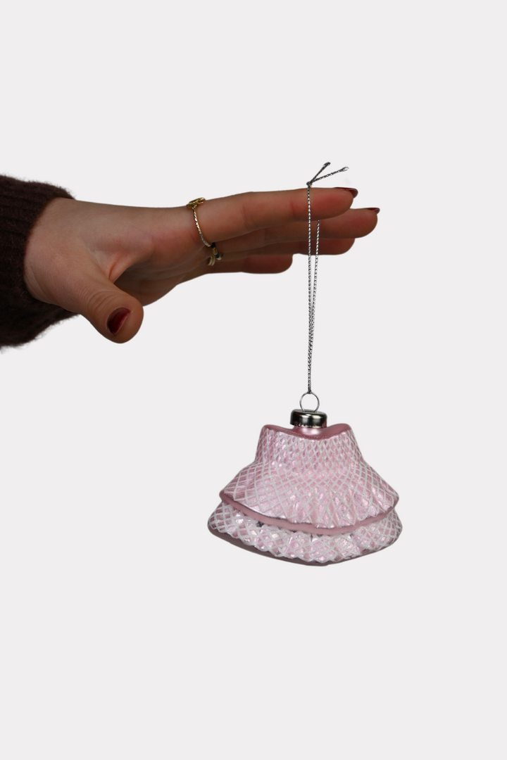 'Skirt' christmas ornament - roze