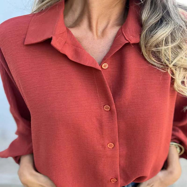 LARA | Elegante Blouse met Verfijnde Lanternmouwen
