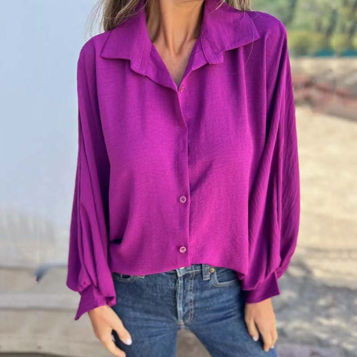 LARA | Elegante Blouse met Verfijnde Lanternmouwen