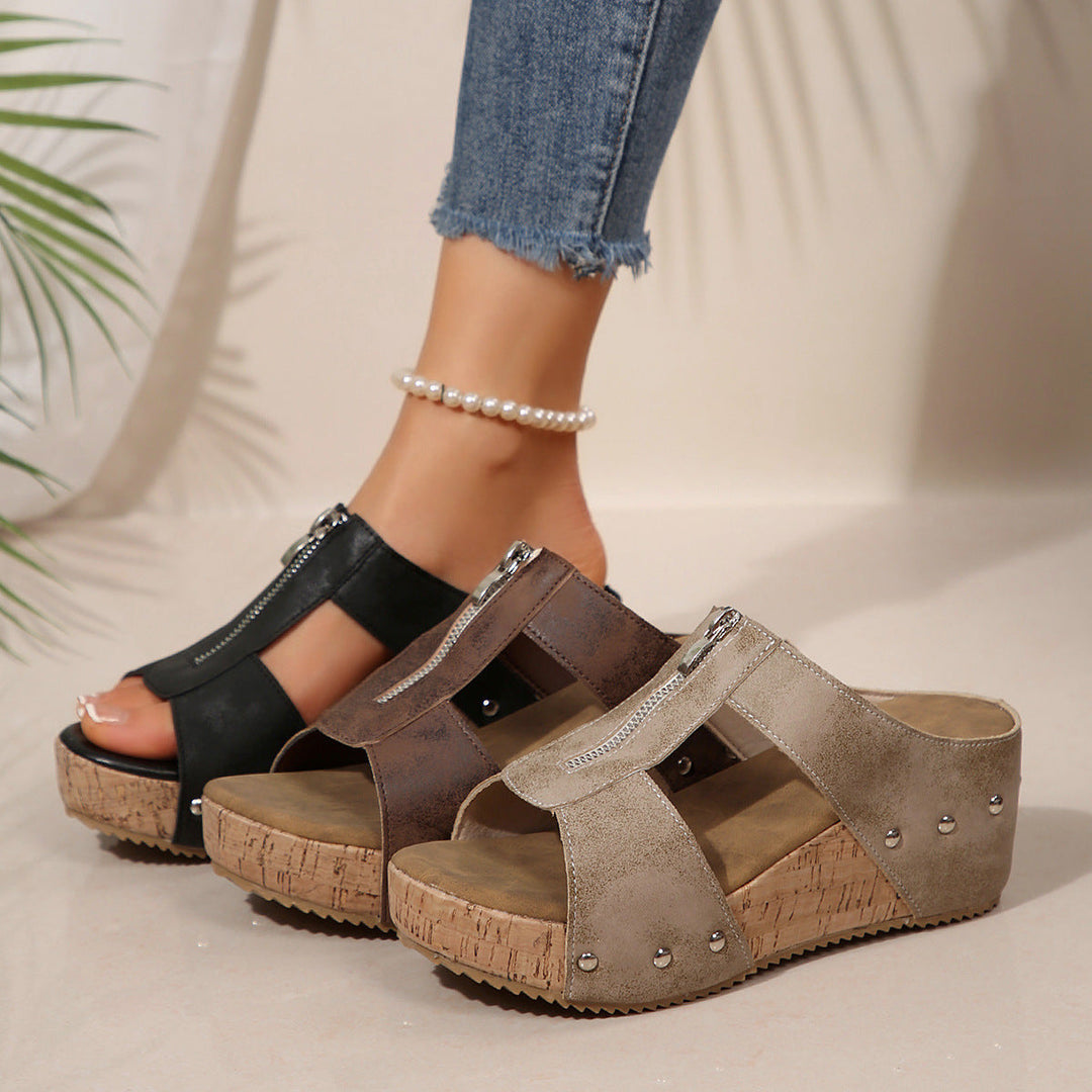 Gigi - Stijlvolle Wedgesandalen