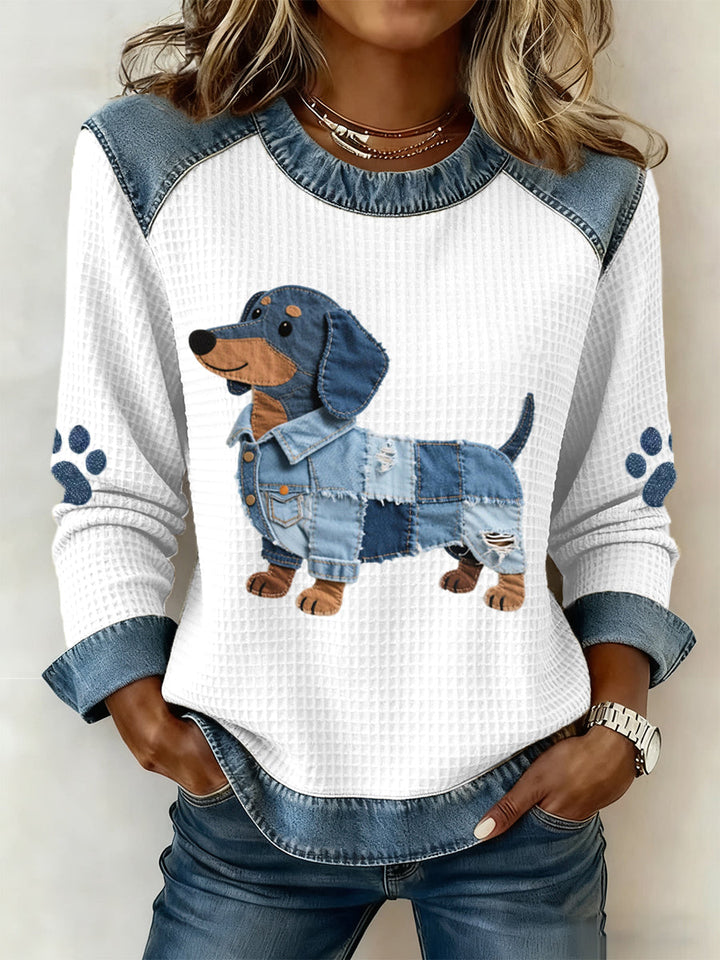 NORA | Patchwork Blouse met Dagelijks Comfort en Unieke Stijl voor Elke Gelegenheid
