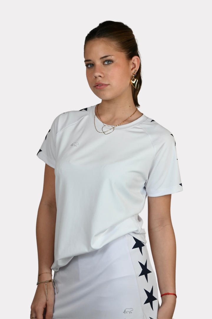 Starry sports shirt - wit/navy
