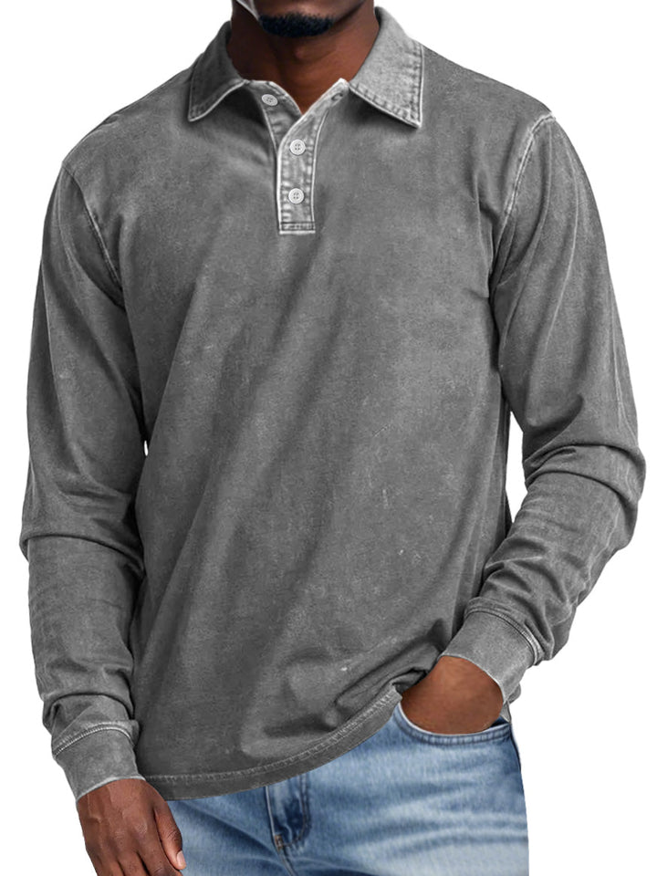 ELIO | Retro Polo met Lange Mouwen – Elegantie en Dagelijks Comfort