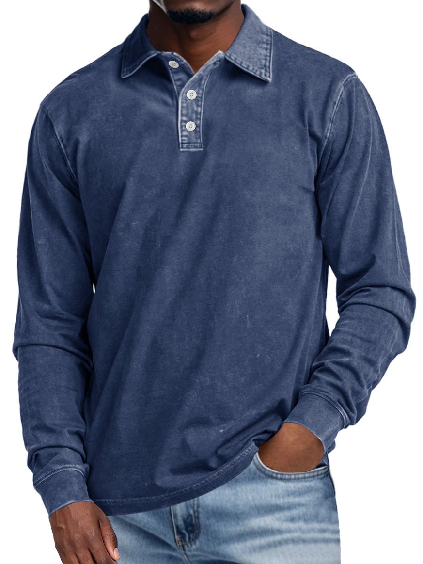 ELIO | Retro Polo met Lange Mouwen – Elegantie en Dagelijks Comfort