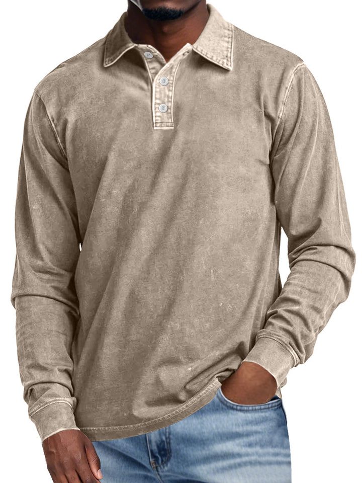 ELIO | Retro Polo met Lange Mouwen – Elegantie en Dagelijks Comfort