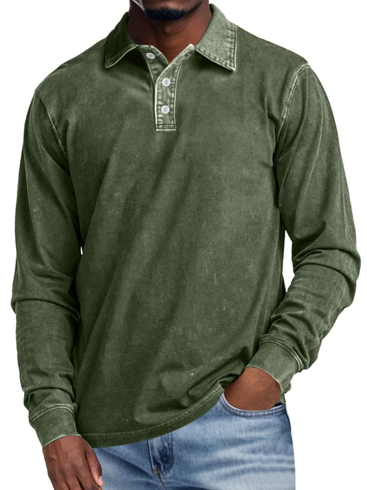 ELIO | Retro Polo met Lange Mouwen – Elegantie en Dagelijks Comfort