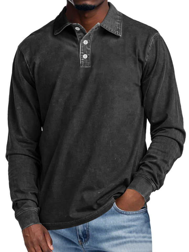 ELIO | Retro Polo met Lange Mouwen – Elegantie en Dagelijks Comfort