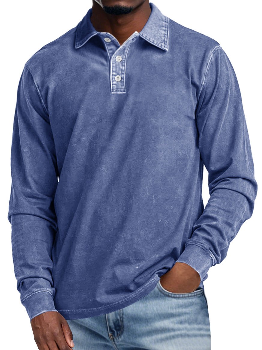 ELIO | Retro Polo met Lange Mouwen – Elegantie en Dagelijks Comfort