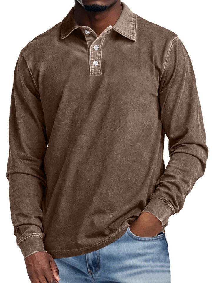 ELIO | Retro Polo met Lange Mouwen – Elegantie en Dagelijks Comfort