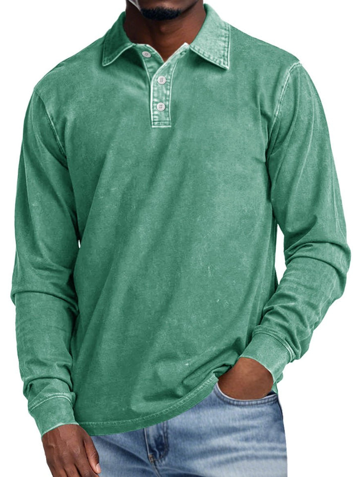 ELIO | Retro Polo met Lange Mouwen – Elegantie en Dagelijks Comfort