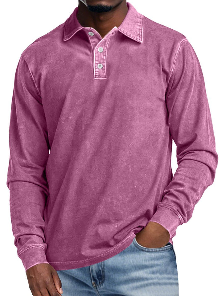 ELIO | Retro Polo met Lange Mouwen – Elegantie en Dagelijks Comfort