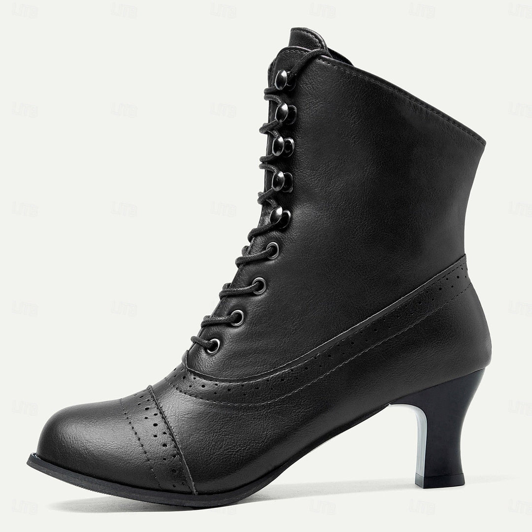 SANNE| Elegante en Comfortabele Halfhoge Laarzen met Veters