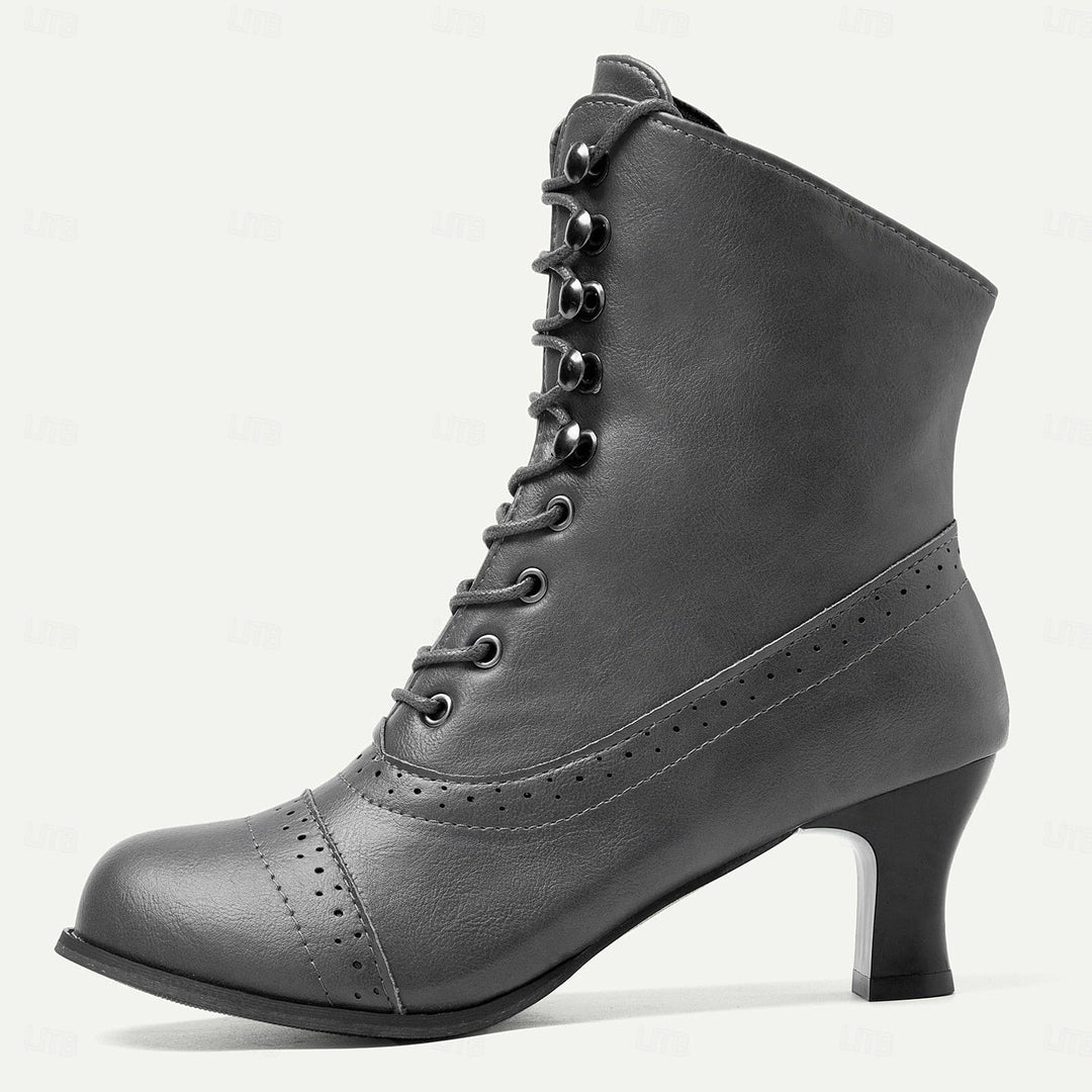 SANNE| Elegante en Comfortabele Halfhoge Laarzen met Veters