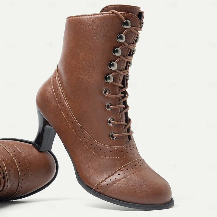 SANNE| Elegante en Comfortabele Halfhoge Laarzen met Veters