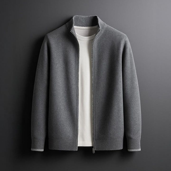 LEVI™ | Heren Gebreide Jas met Ritssluiting Warmte en Elegante Dagelijkse Stijl