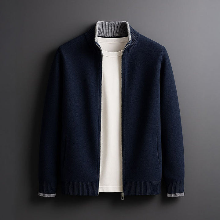 LEVI™ | Heren Gebreide Jas met Ritssluiting Warmte en Elegante Dagelijkse Stijl