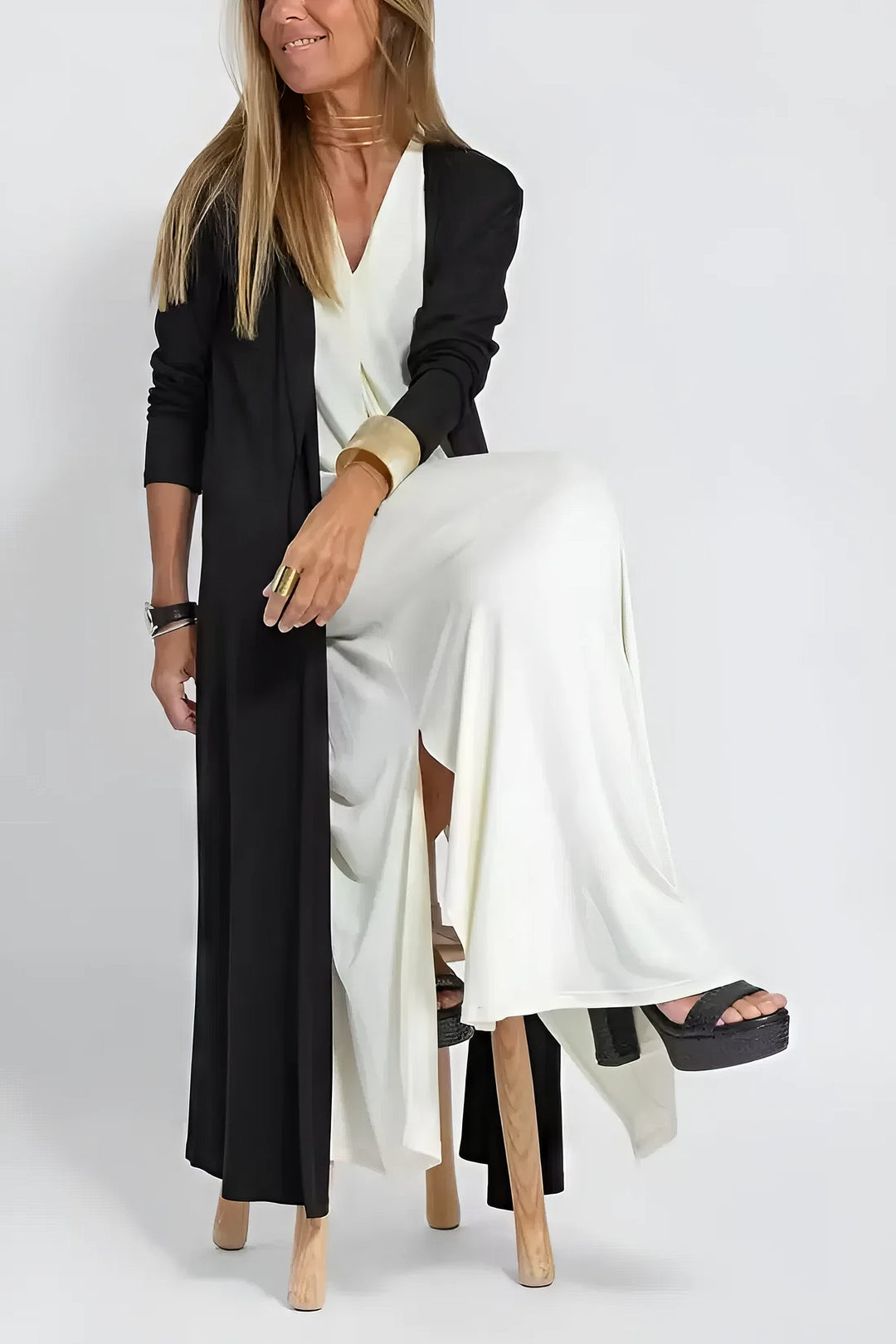 ILSE | Elegante Lange Jurk met Bijpassende Cardigan Gratis