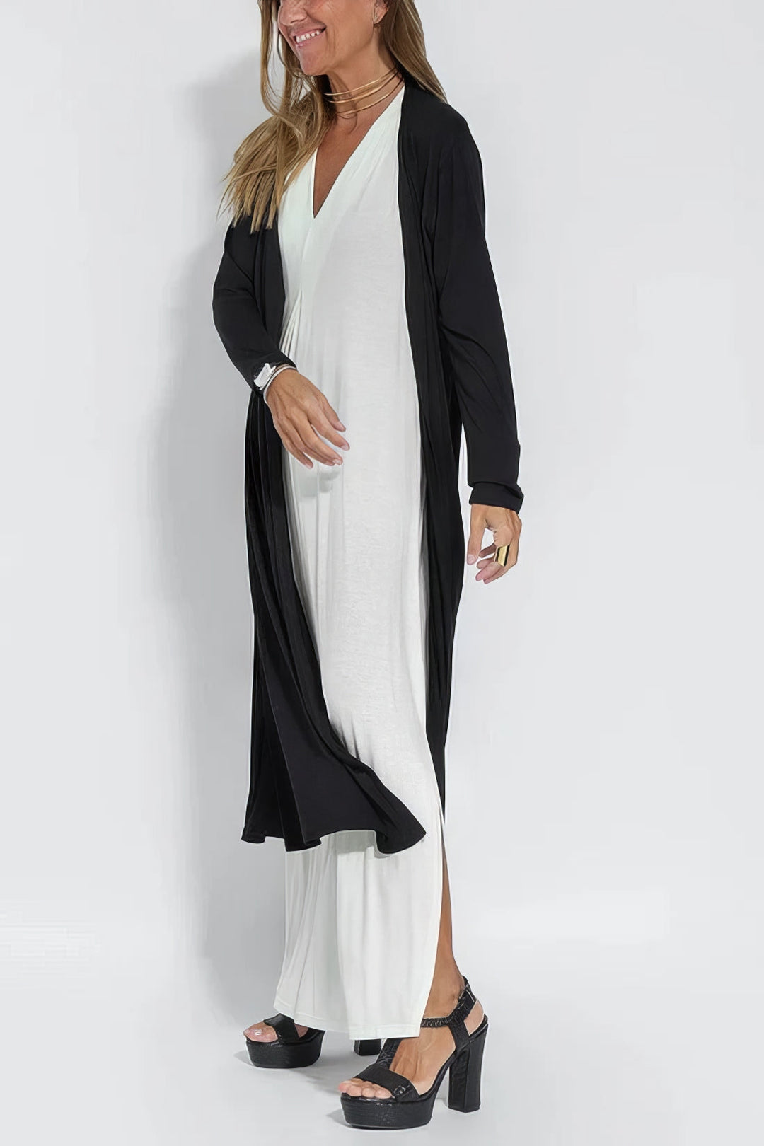 ILSE | Elegante Lange Jurk met Bijpassende Cardigan Gratis